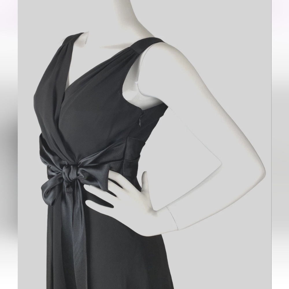 Evan Picone Elegant Black Sleeveless Dress - Picture 4 of 11